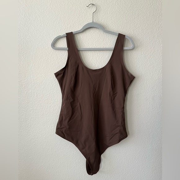 Pinsy Green Brown Scoop Tank Hourglass Shapewear Thong Bodysuits Women Size XL - Picture 9 of 16